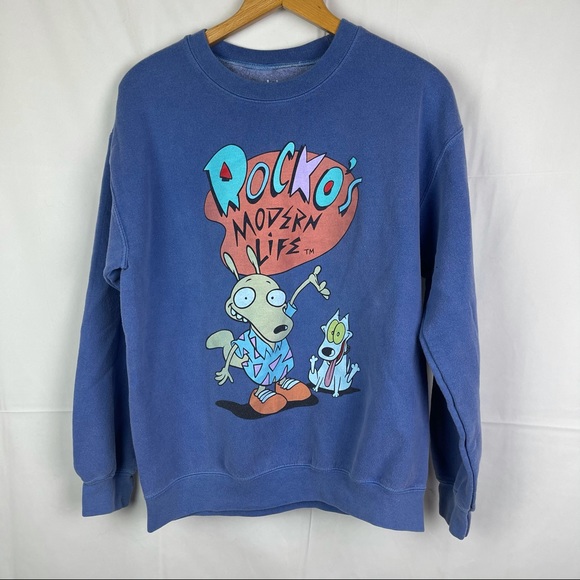 Nickelodeon Sweaters - Rockos modern life nickelodeon Crewneck